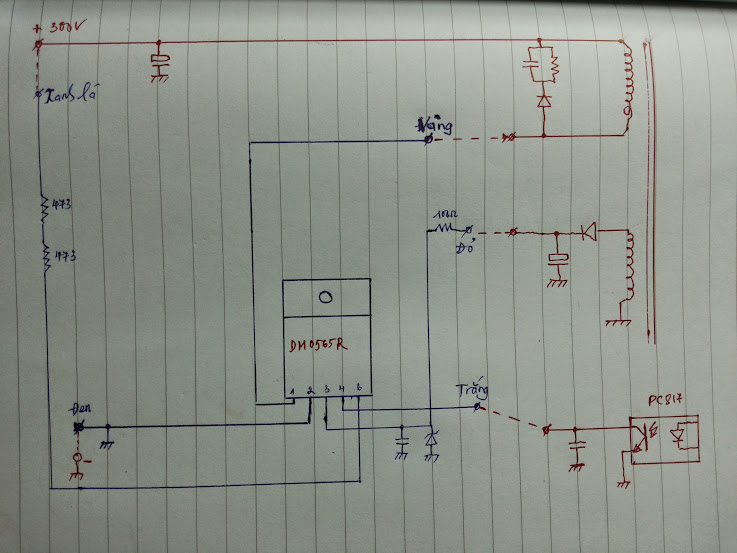 Nguồn 5 dây dùng IC DM0565R - Sửa chữa Monitor LCD - Tivi LCD - Diễn ...