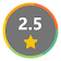 The app that is 2.5 stars icon