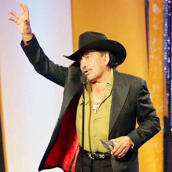 Joan Sebastian speaks during the 3rd Annual Billboard Mexican Awards, held at The Dolby Theatre in Los Angeles on October 9, 2013.