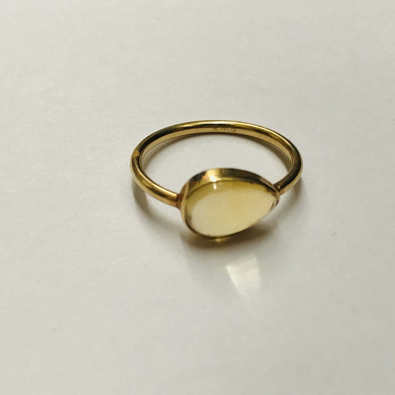 14K Gold & Yellow Stone Ring