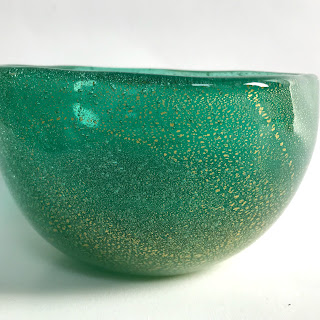 Carlo Scarpa for Venini Murano Glass Bowls- Green