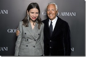 Giorgio Armani and Natasha Goldenberg