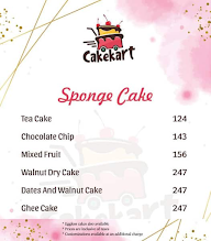 CakeKart menu 1