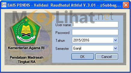 Aplikasi Desktop Emis RA,MI,MTs,MA 2015