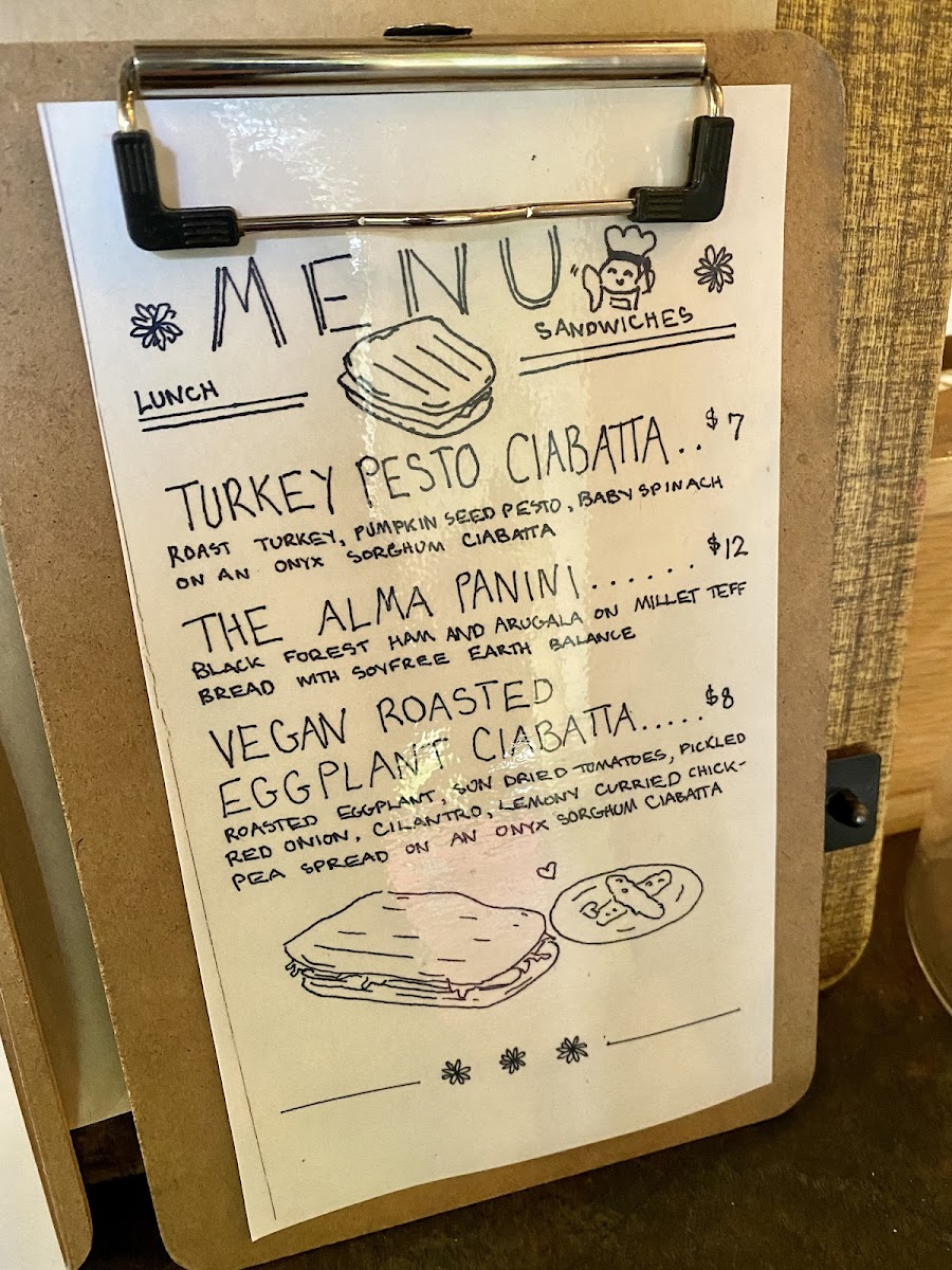 Askatu Bakery gluten-free menu