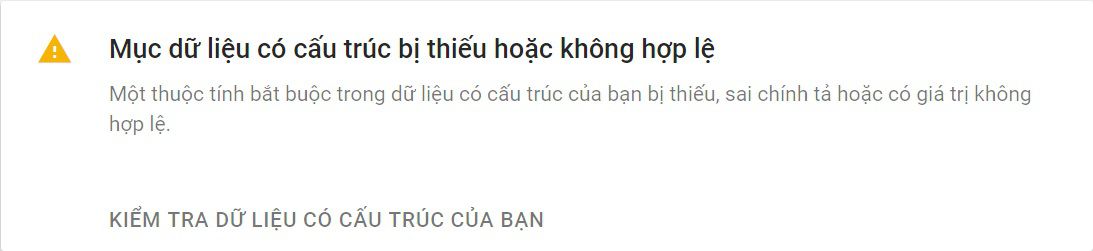 Mục dữ liệu có cấu trúc bị thiếu hoặc không hợp lệ Mục dữ liệu có cấu trúc bị thiếu hoặc không hợp lệ