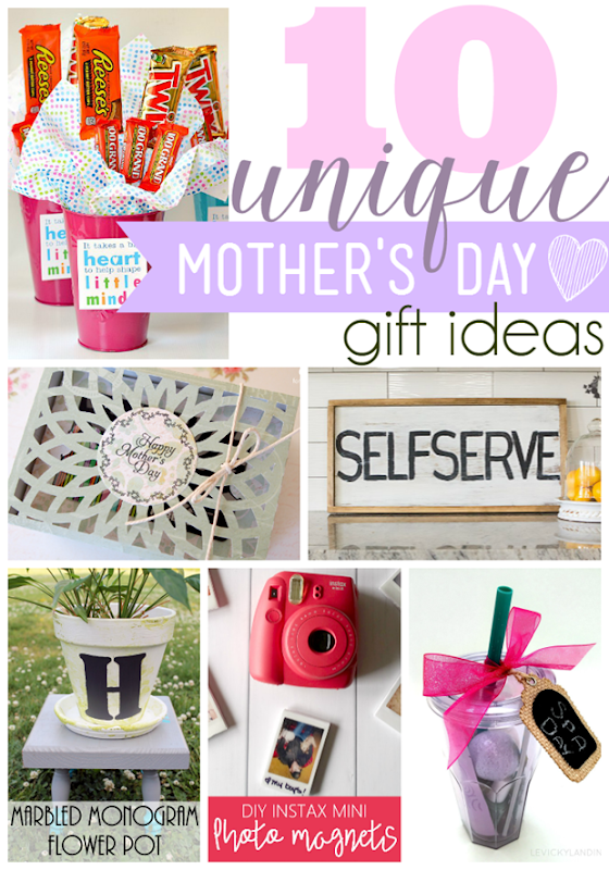 10 Unique Mother's Day Gift Ideas at GingerSnapCrafts.com #mothersday #giftideas