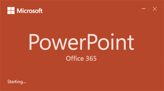 Cargando PowerPoint en Office 2019