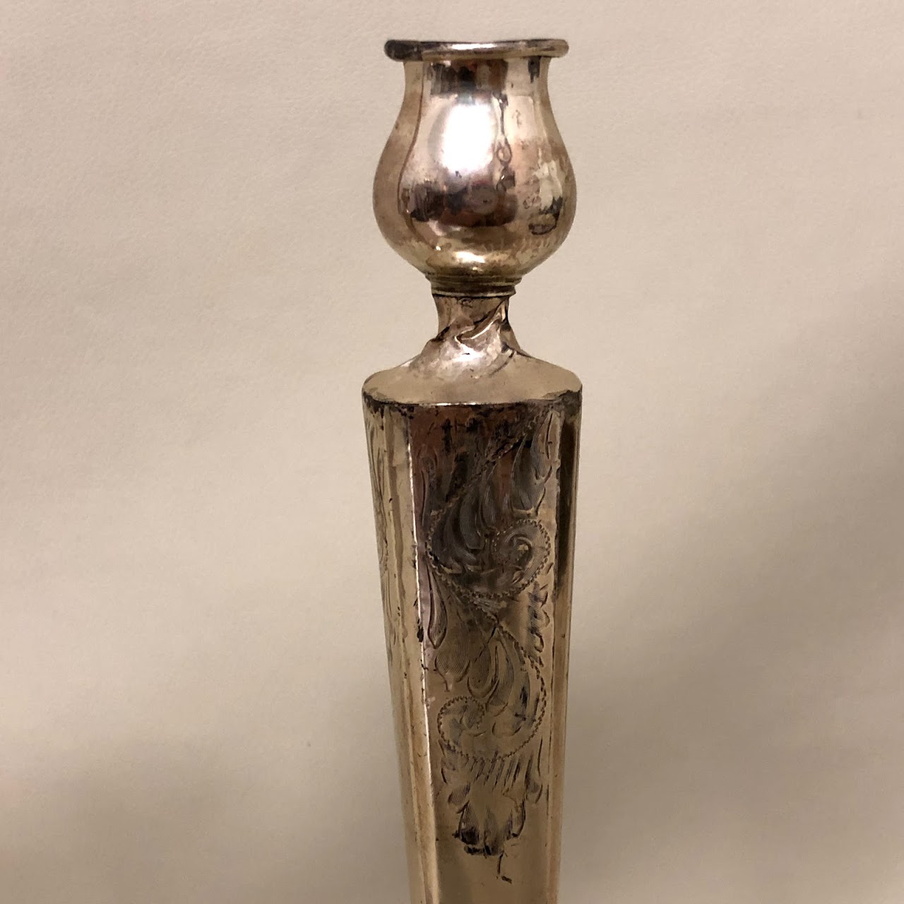 Sterling Silver 11" High Candle Stick Pair