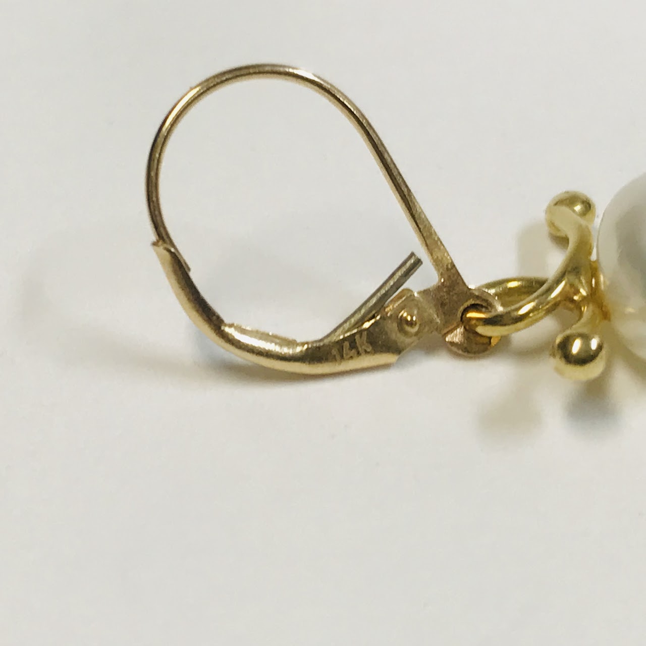 14K Gold and Pearl Earrings