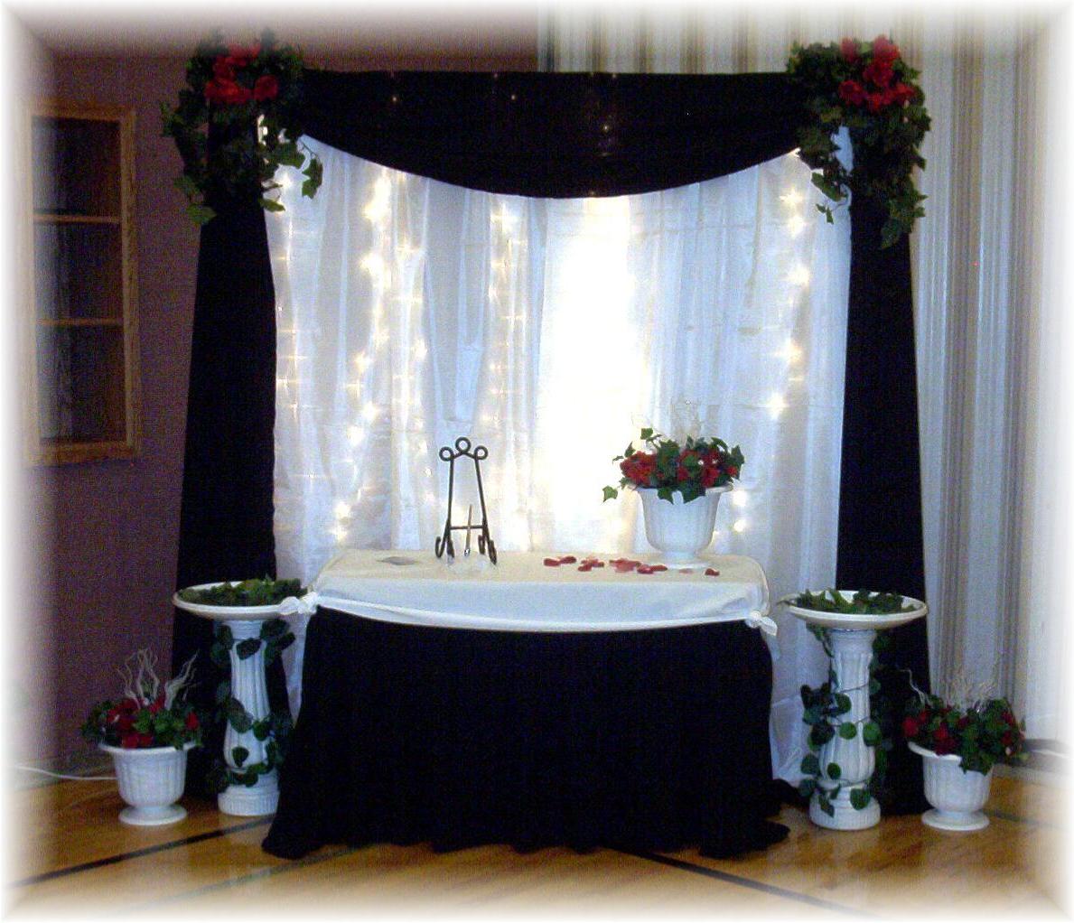 curtain lights wedding