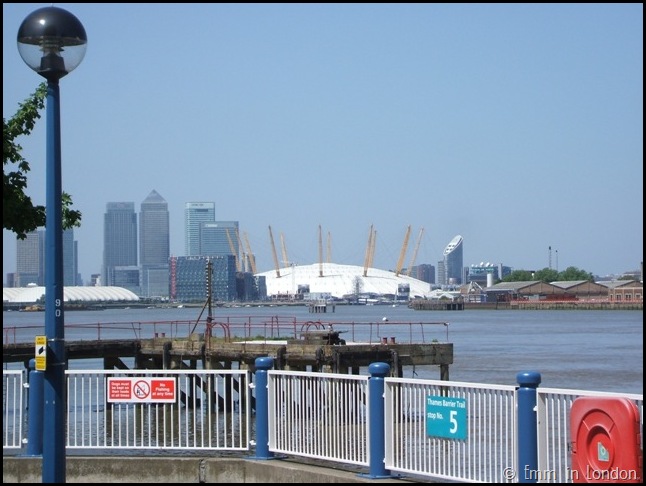 The O2 from the Thames Barrier