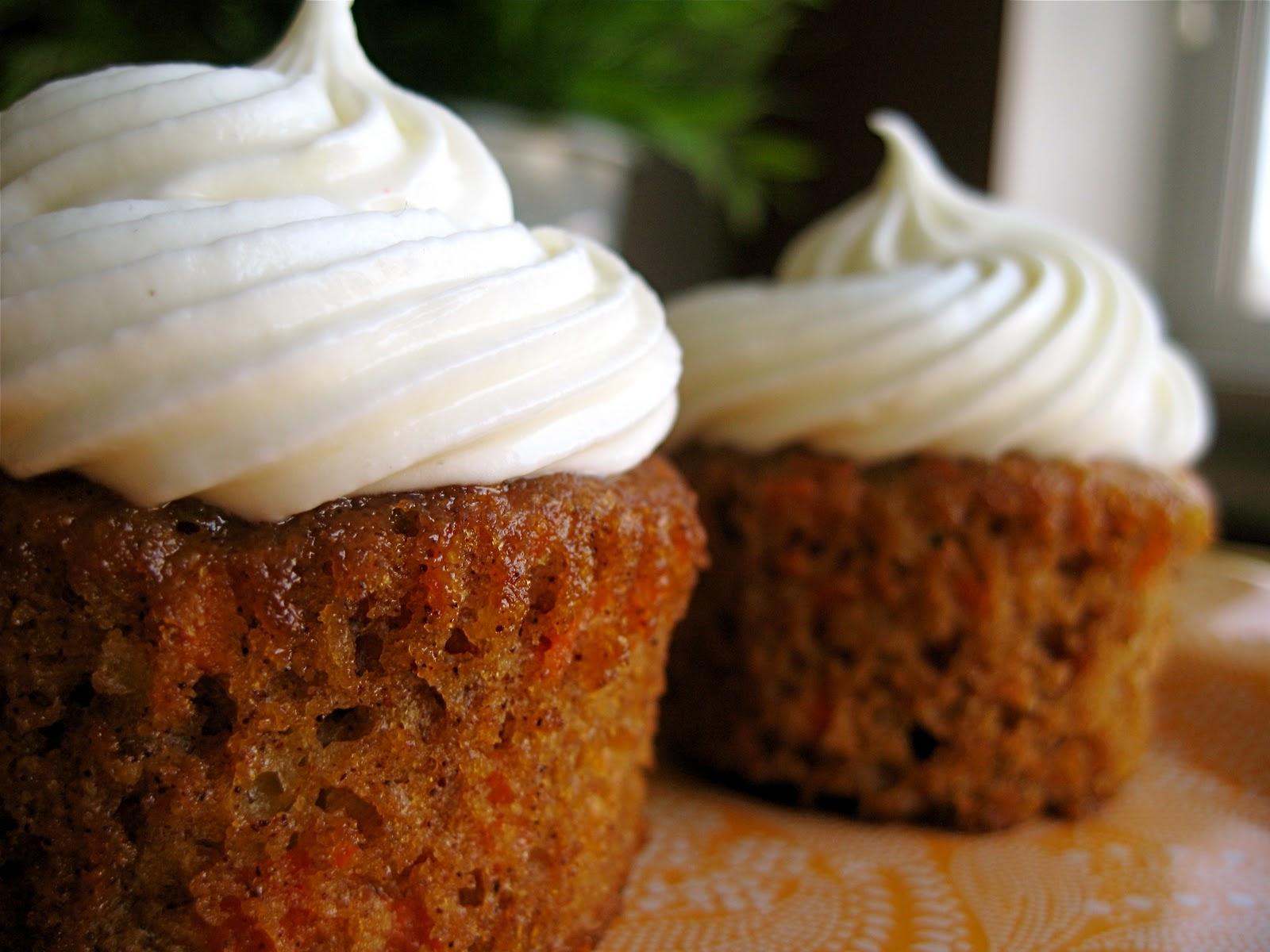 Carrot Cupcakes with White