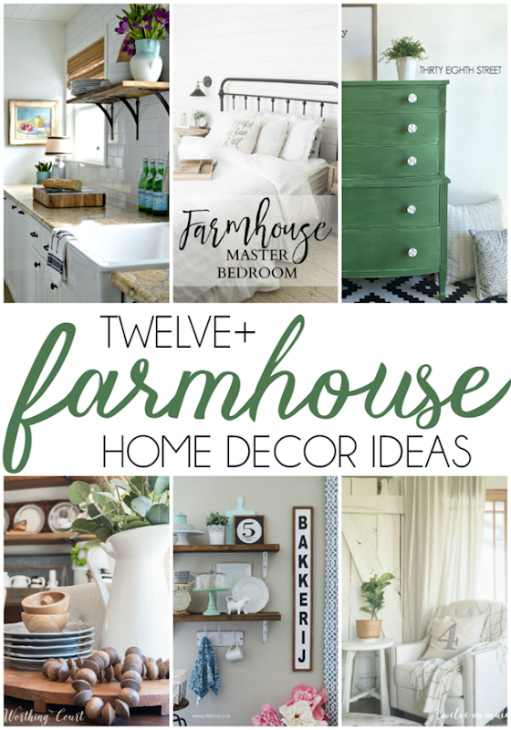 Over 12 Farmhouse Home Decor Ideas at GingerSnapCrafts.com #farmhouse #homedecor #forthehome