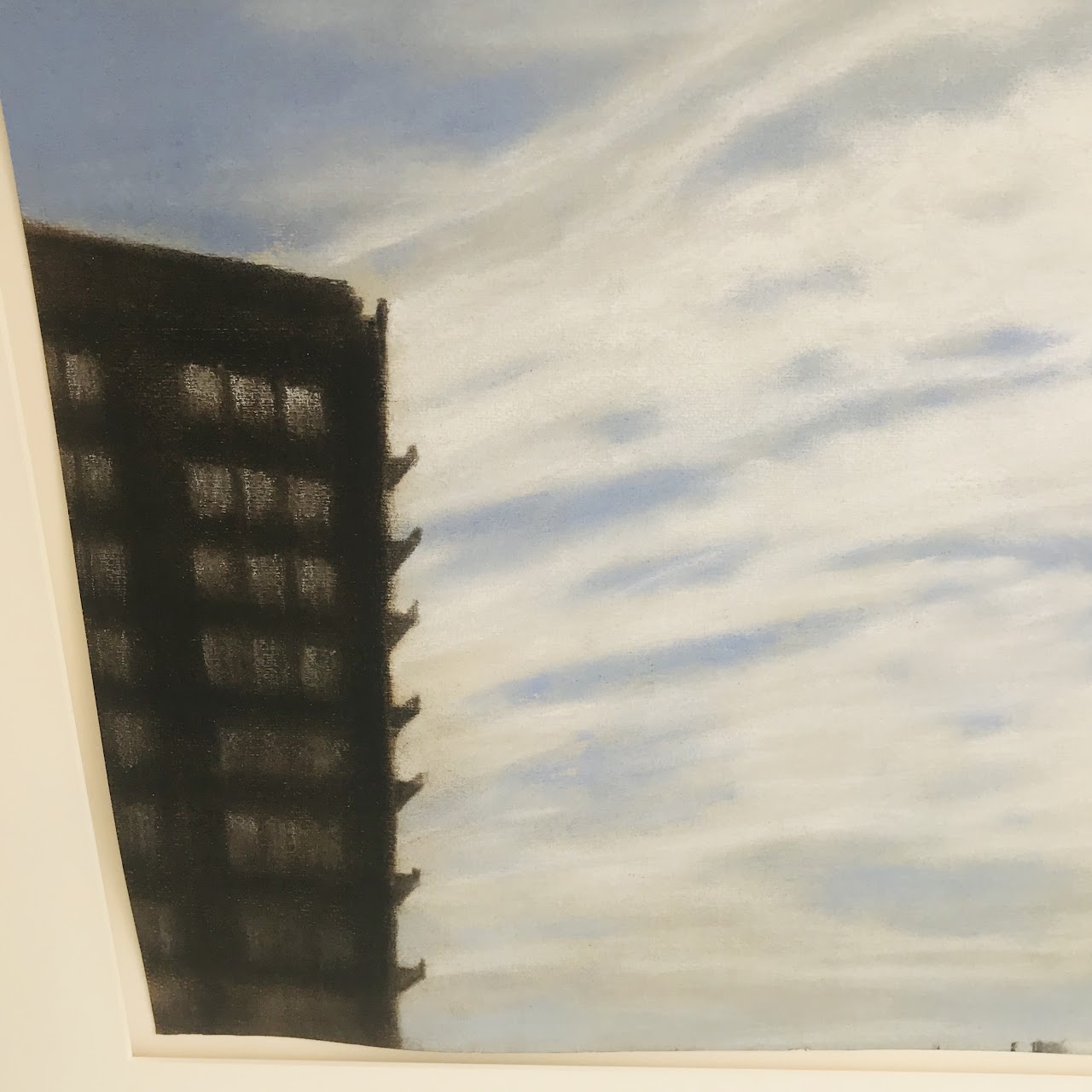 Pastel Large Scale Skyline Drawing