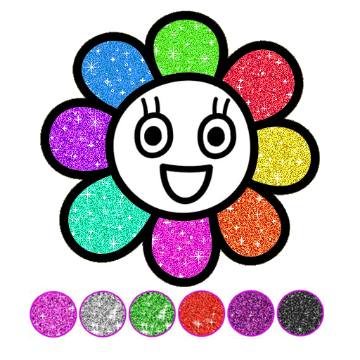 Rainbow Flower Coloring and Drawing for kids