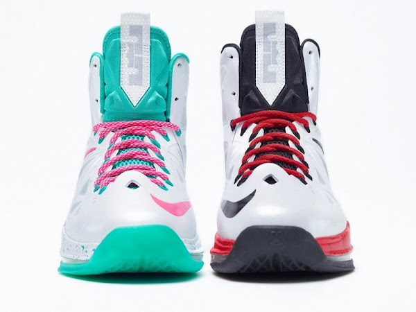 Two LeBron X iD Samples WhiteTealPink 038 USA Alternate