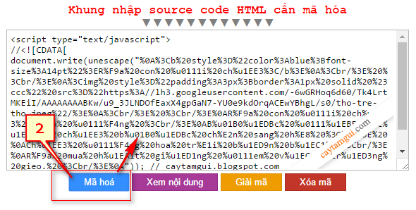 Tool mã hóa ký tự giấu source code HTML (Level 1) Tool mã hóa ký tự giấu source code HTML (Level 1)