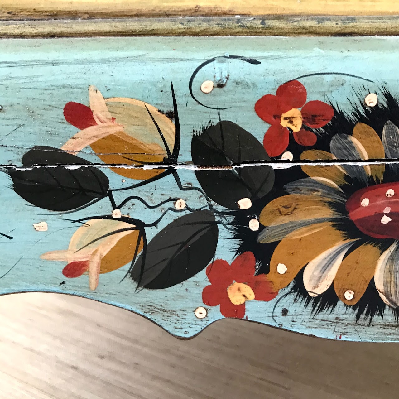 Hand-Painted Book Stack Chest
