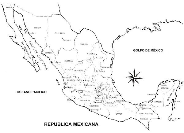 Mapa de México con nombres