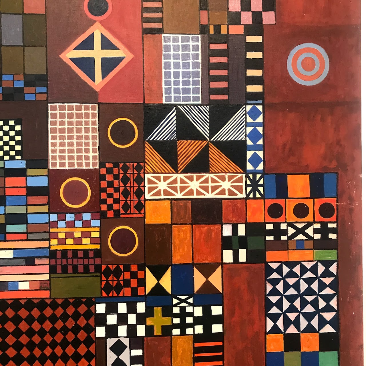 Martin Rosenthal Modernist Geometric Oil Painting