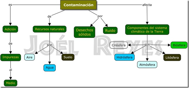 Mapa conceptual contaminación