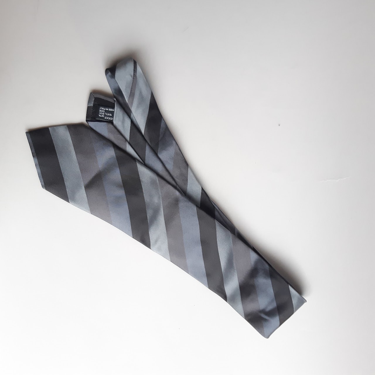 Gucci Striped Blue Tie