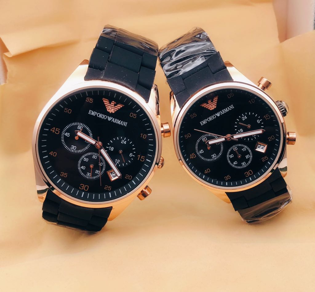 armani watch set for couple