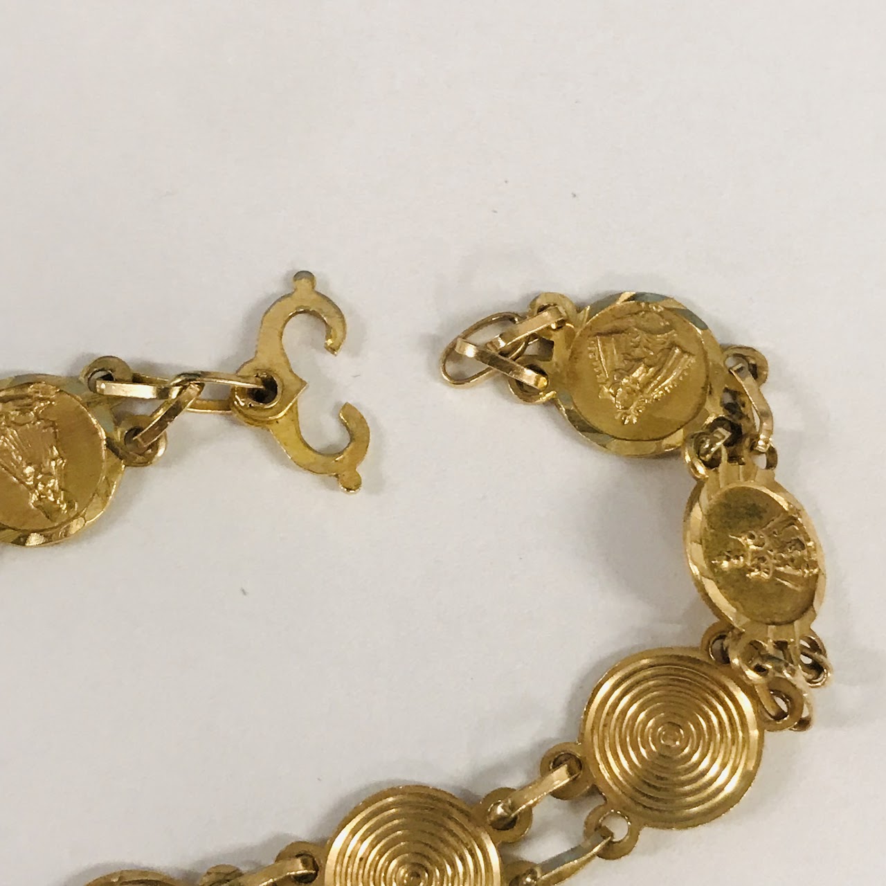 14K Gold Saint Medallion Bracelet