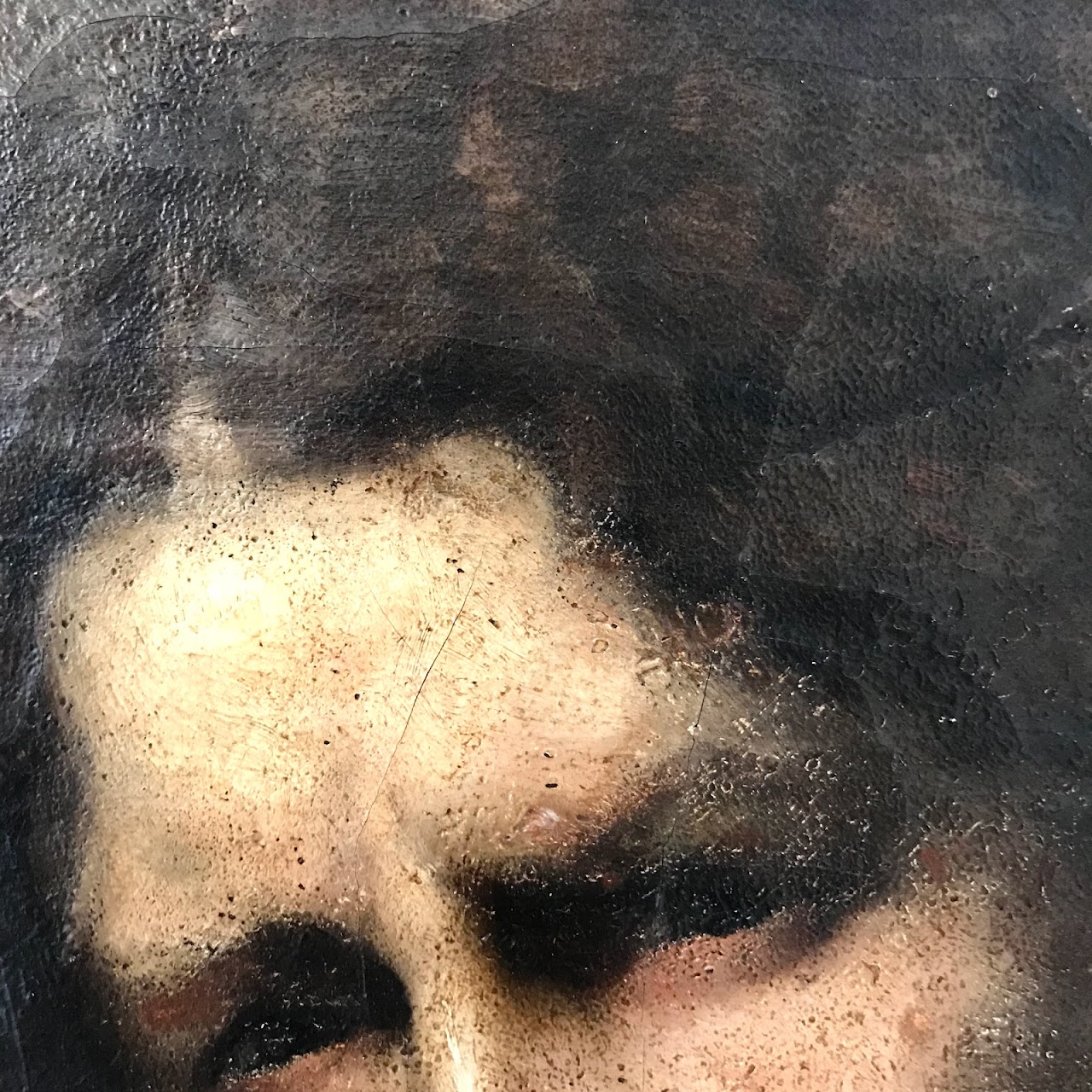 Antique Signed Portrait Oil Painting