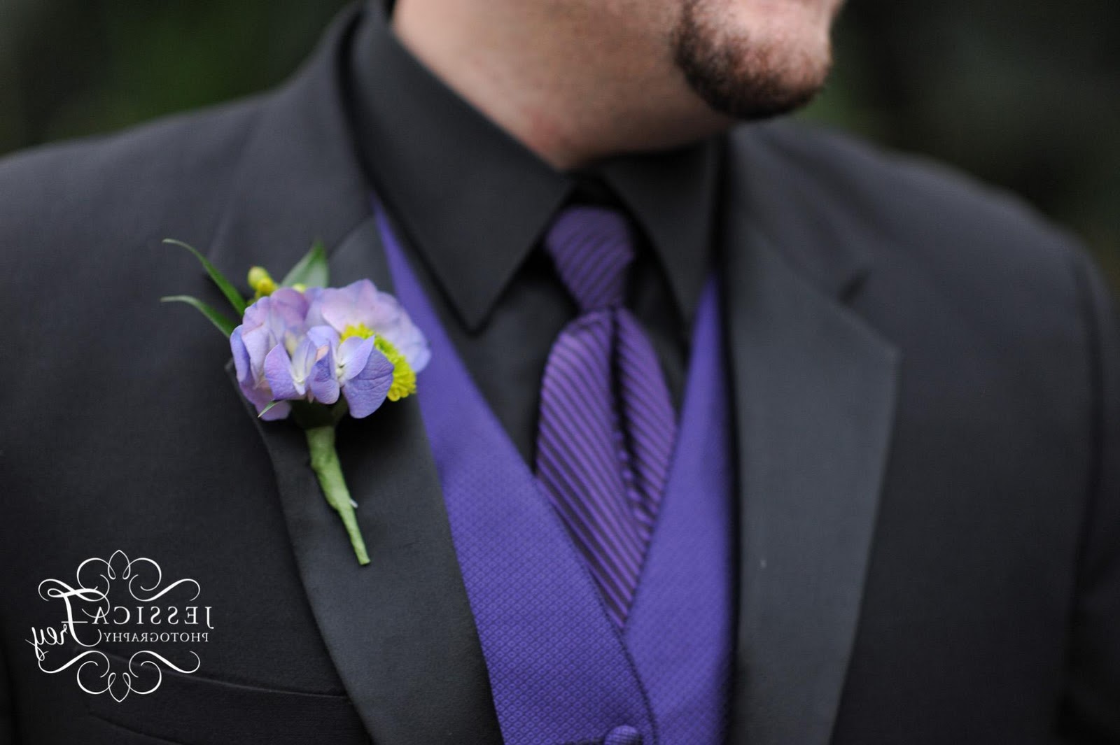 purple and green wedding cake