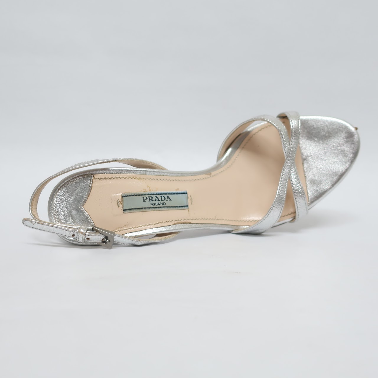 Prada Metallic Slingbacks