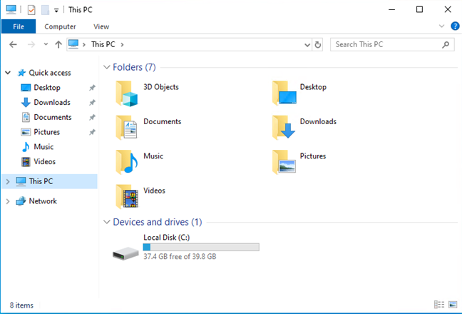 Phần PC này trong File Explorer