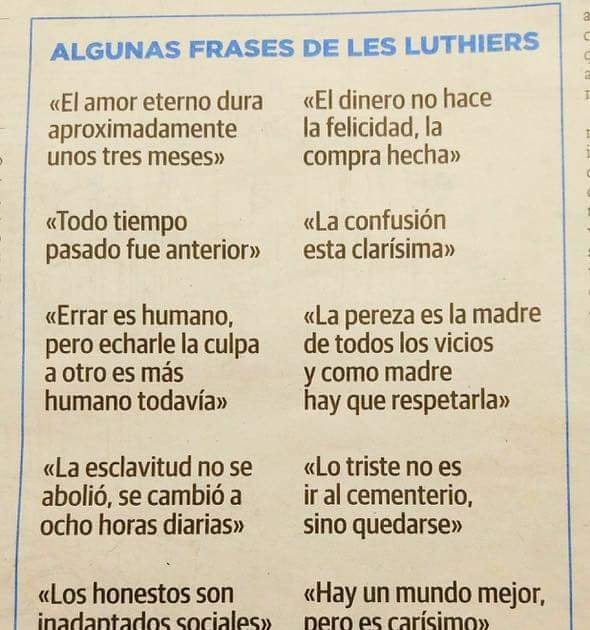 Casa L: Algunas frases de Les Luthiers