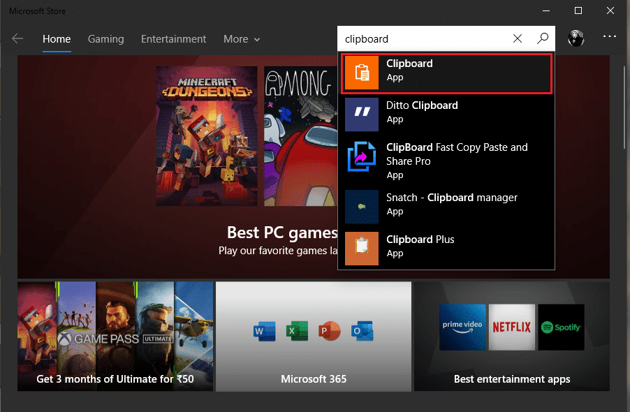 In Microsoft Store, cerca l'applicazione "Appunti".