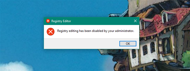 Registry Editor ถูกปิดการใช้งานโดยผู้ดูแลระบบของคุณ