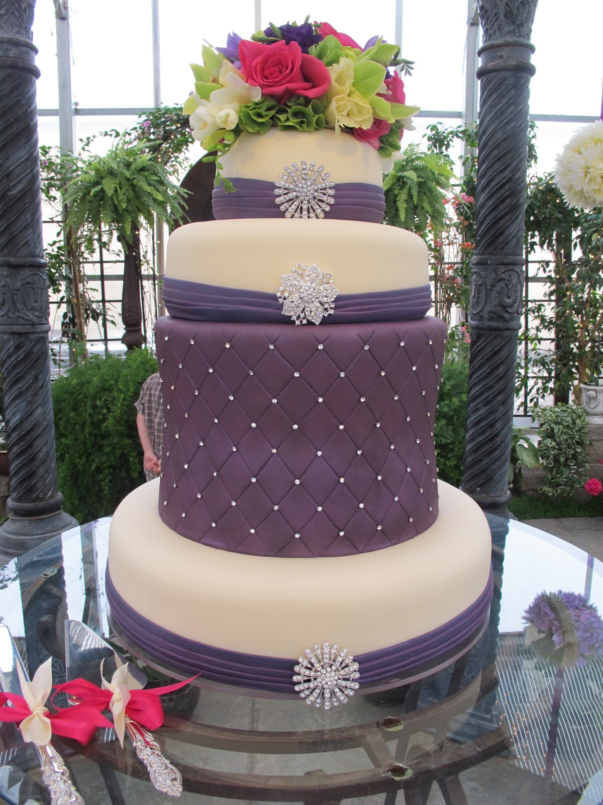 purple castle wedding cakes