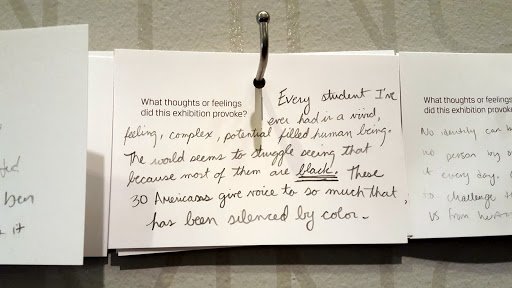 Every student I've ever had is a vivid, feeling, complex, potential filled human being. The world seems to struggle seeing that because most of them are black! These 30 Americans give voice to so much that has been silenced by color.  From Love, Change, and the Expression of Thought: 30 Americans at the Detroit Institute of Arts