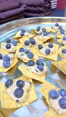 Blueberry Avocado Salmon Mousse by Eastburn to accompany Food Should Taste Good The Works! Tortilla chips