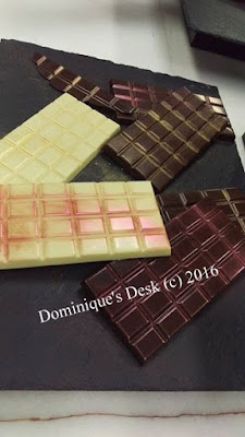 A close up of the bar chocolates