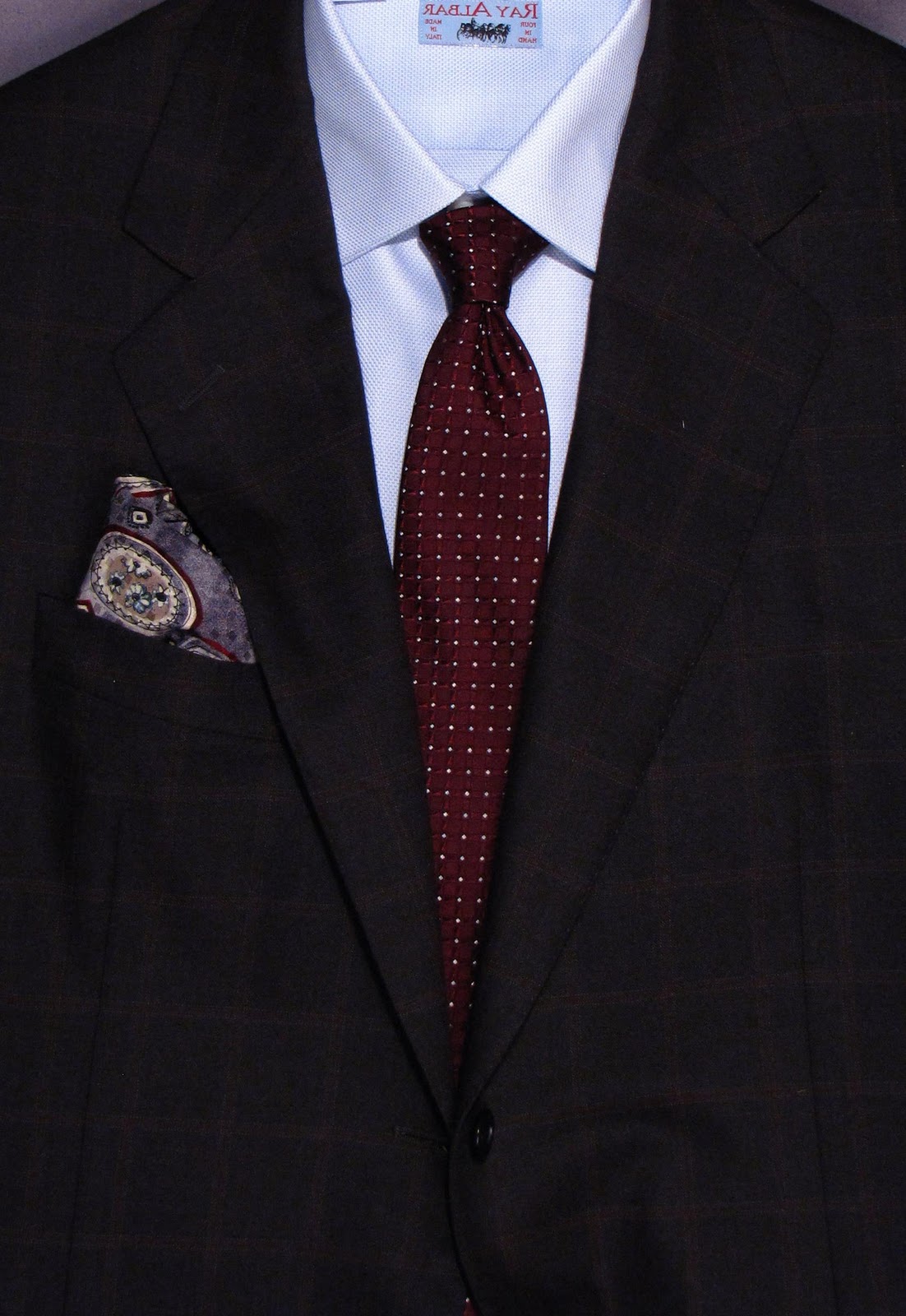 orange brown cashmere tie.