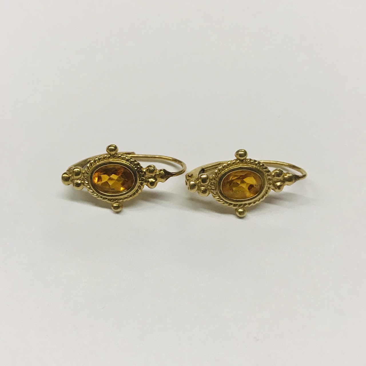 14K Gold and Topaz Earrings