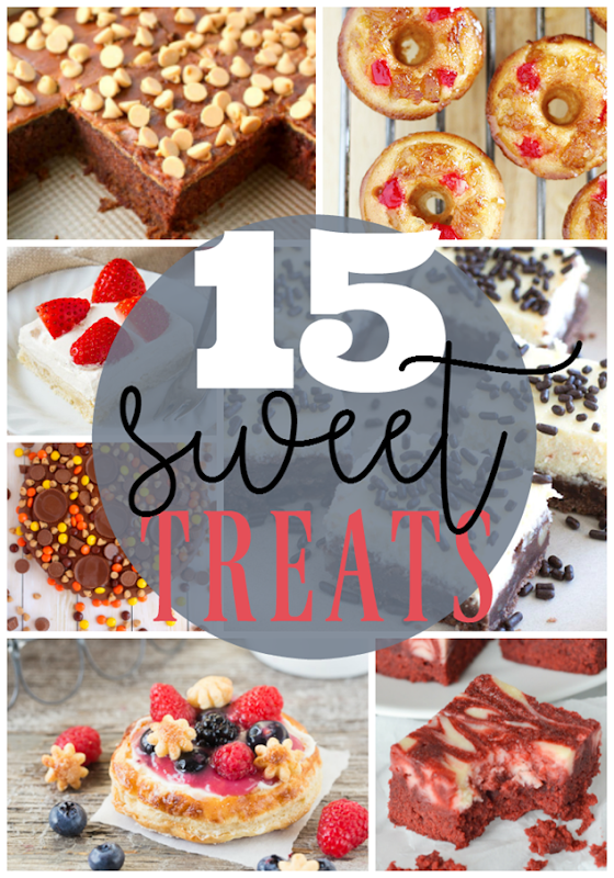 15 Sweet Treats at GingerSnapCrafts.com #sweets #recipes