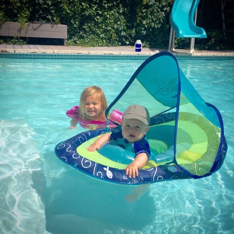 Quinn, Kristi, Lila, Ruby and Edison: Swimming swimming swimming.