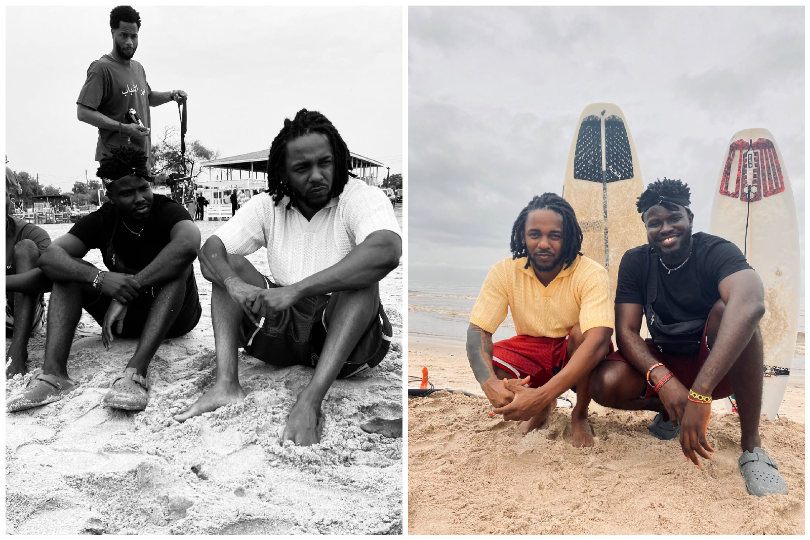 Kendrick Lamar spotted at beach in Laboma, Ghana after dropping new project