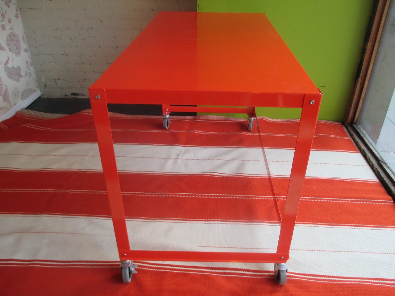 Orange Metal Desk