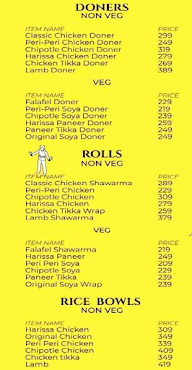 Doner Factory menu 1