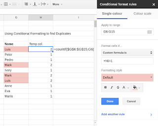 using conditional formatting to find duplicates google product forums duplicate conditional formatting google sheets