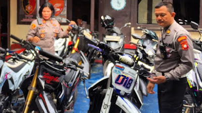 Polsek Pontianak Selatan Amankan 11 Unit Sepeda Motor Berknalpot Brong