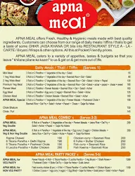 Apna Meal menu 1